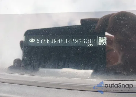 2019 Toyota Corolla Le из США, поврежденный, VIN 5YFBURHE3KP936365